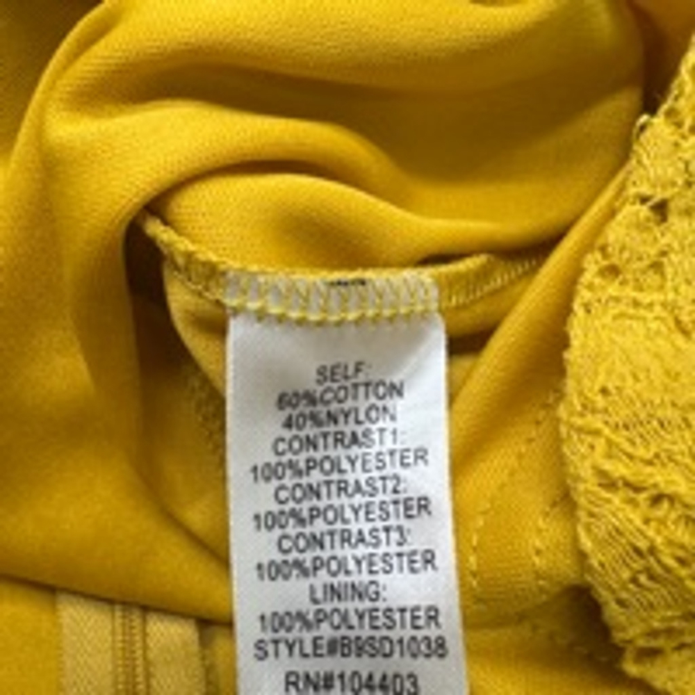 Altar’d State Yellow Lace Dress NEW Size L - Picture 7 of 7
